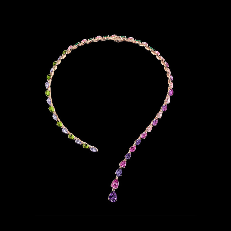 Candy Nova Collar, Necklace, Anabela Chan Joaillerie - Fine jewelry with laboratory grown and created gemstones hand-crafted in the United Kingdom. Anabela Chan Joaillerie is the first fine jewellery brand in the world to champion laboratory-grown and created gemstones with high jewellery design, artisanal craftsmanship and a focus on ethical and sustainable innovations.